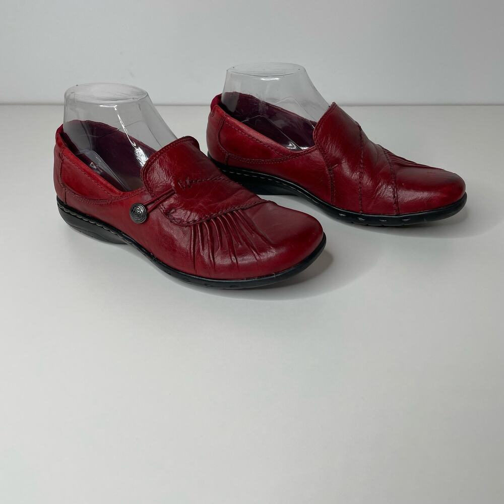 Cobb Hill New Balance Loafers Paulette Leather Slip On Women's Red 7 M Comfort - Picture 7 of 11